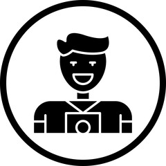 Photographer icon single vector illustration