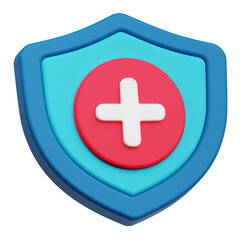 Fototapeta premium protection 3d icon isolated on the transparent background