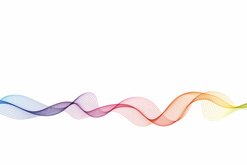 Abstract smooth color wave vector. Curve flow blue motion illustration. Smoke design. Vector lines.