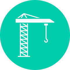 Crane Tower icon single vector illustration