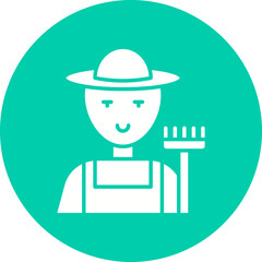 Farmer icon single vector illustration