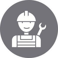 Plumber icon single vector illustration