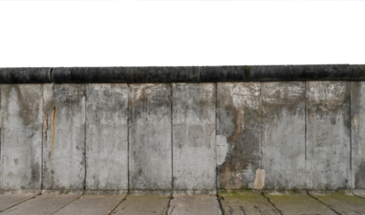 Part of Berlin Wall or Berliner Mauer isolated, PNG
