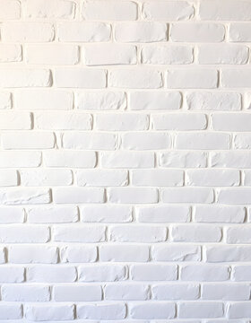 Fototapeta white brick wall may used as background, simple style. with white shades