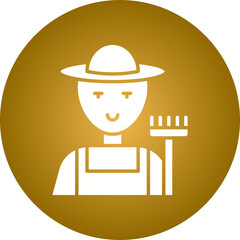 Farmer icon single vector illustration