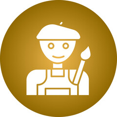 Painter icon single vector illustration