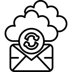 Cloud Email Sync Icon