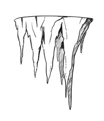 stalactite digital illustration drawing isolated