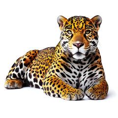 Obraz premium Majestic Jaguar: A Close-Up Portrait of a Powerful Wild Cat
