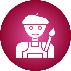 Painter icon single vector illustration