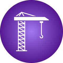 Crane Tower icon single vector illustration
