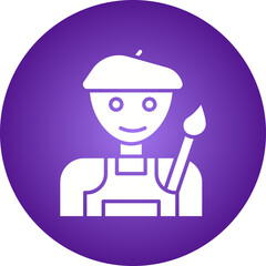 Painter icon single vector illustration