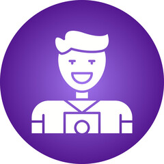 Photographer icon single vector illustration