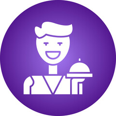 Waiter icon single vector illustration