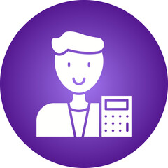 Accountant icon single vector illustration