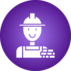 Builder icon single vector illustration