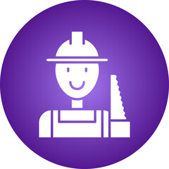 Carpenter icon single vector illustration