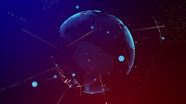 NEWS Animation globe background