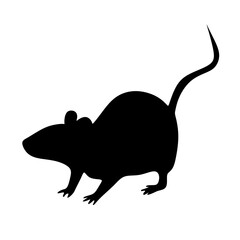 rat silhouette vector illustration