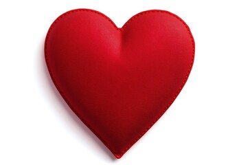 Obraz premium Royal red plain heart for valentine in white background