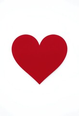 Royal red plain heart for valentine in white background