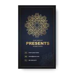 Luxury Gold Mandala business card template