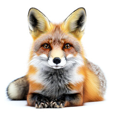 Fototapeta premium Majestic Red Fox Portrait: Stunning Close-up of a Wild Animal