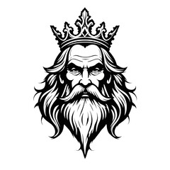 Obraz premium illustrasion king head mascot 