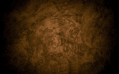 Old wall texture cement dark black brown background abstract grey color design are light with white gradient background.