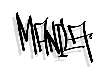 graffiti letters calligraphy style city name MANILA