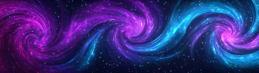 Fototapeta premium Cosmic swirls, nebula backdrop, digital art, website header