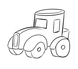 car toy digital illustration drawing isolated