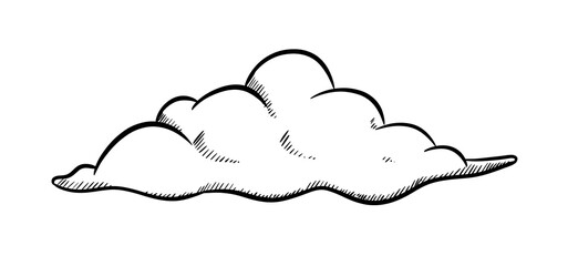 cloud digital illustration drawing isolated