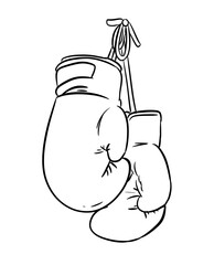 boxing gloves digital illustration drawing isolated
