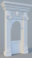 Naklejka premium Elegant white architectural arch design