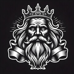 Obraz premium vintage king head vector