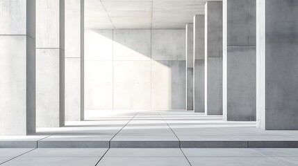 Obraz premium Minimalist white and gray abstract background, emphasizing simplicity and modernity