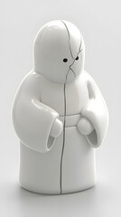 Fototapeta premium Stylized cracked white figurine