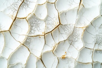 A close-up shot of a cracked white surface with imperfections and texture