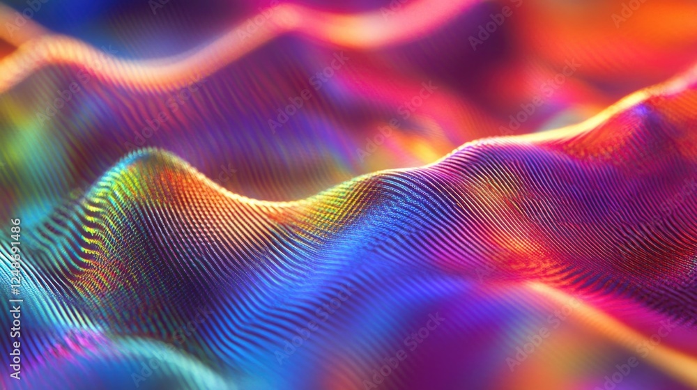 Aufkleber a detailed view of a vibrant textile with various colors and patterns
