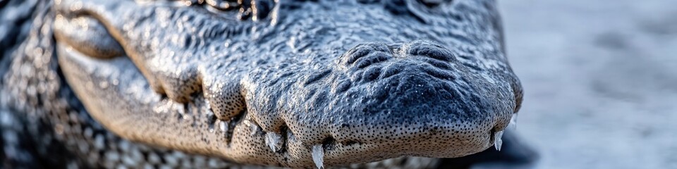 Obraz premium A detailed view of a big animal's facial features