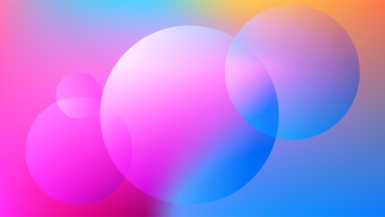 ABSTRACT BACKGROUND GRADIENT MESH COLORFUL DESIGN WITH GEOMETRIC CIRCLE SHAPES VECTOR TEMPLATE GOOD FOR MODERN WEBSITE, WALLPAPER, COVER DESIGN 