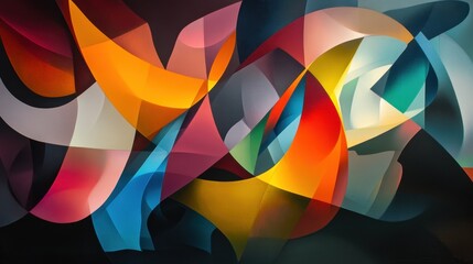 Obraz premium Abstract Colorful Swirls: A Symphony of Vivid Hues and Dynamic Forms