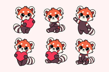 Red PandaCute Red Panda Illustration Clipart