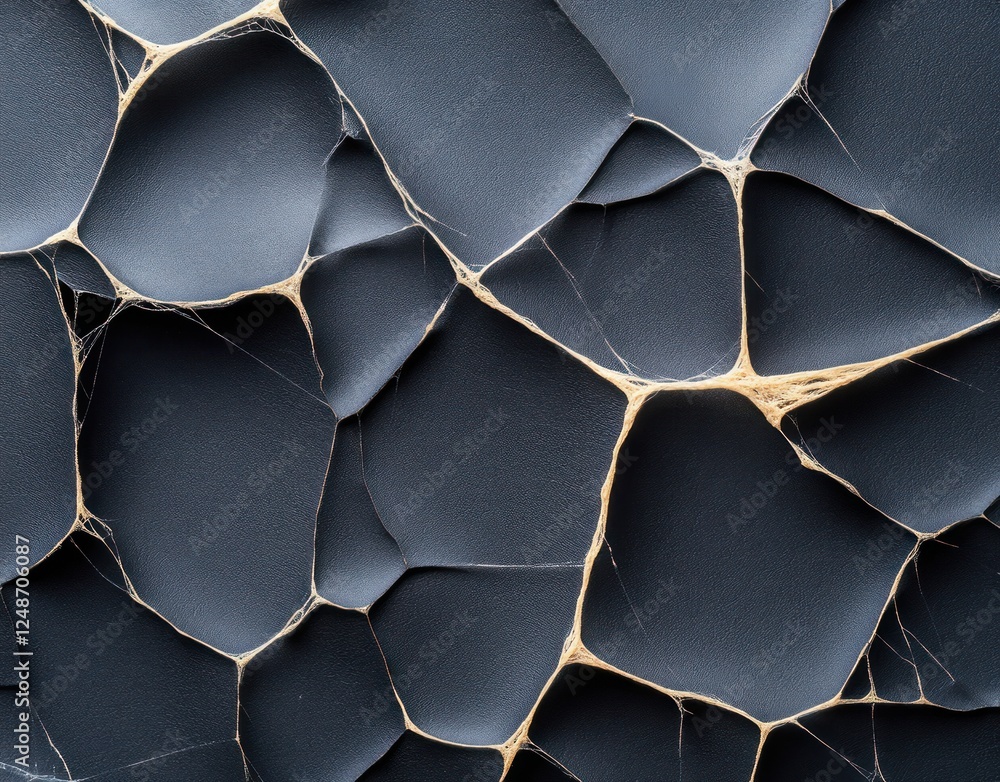 Leinwandbilder dark textured background with organic shapes and delicate web-like details teeming with abstract pot