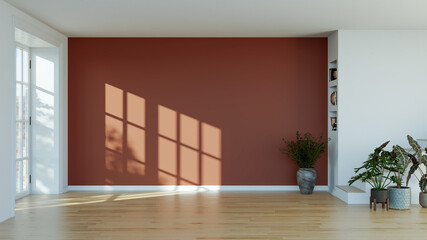 Obraz premium Large luxury modern bright interiors Living room mockup illustration 3D rendering image