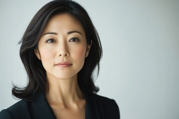 A person wearing a black jacket looks directly at the camera