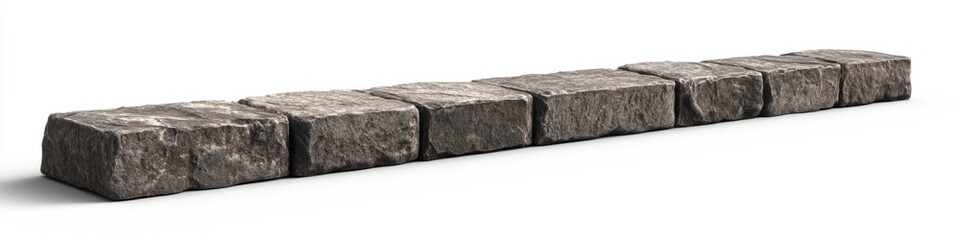 A long stone block sits atop a white surface, great for backgrounds or decoration