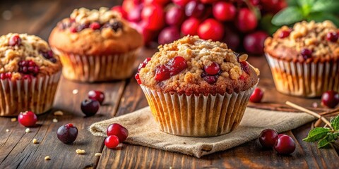 Delightful cranberry oat berry muffin cake: perfect autumn baking.