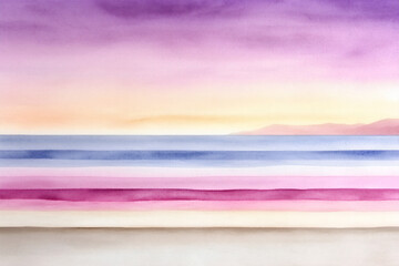 Obraz premium soft lavender gradient watercolor scene